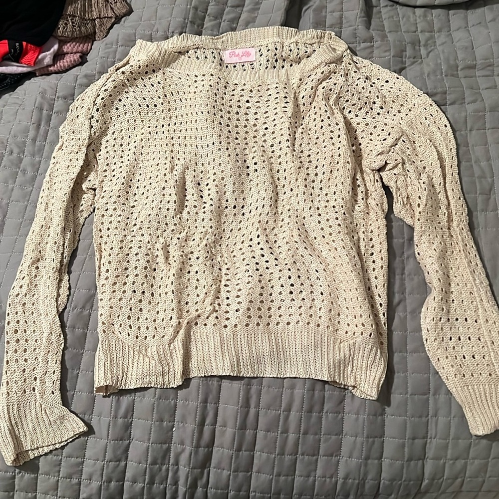 Pink lily sweater